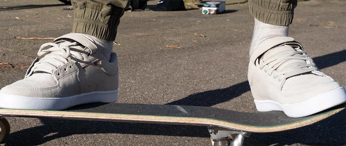 white skate trainers